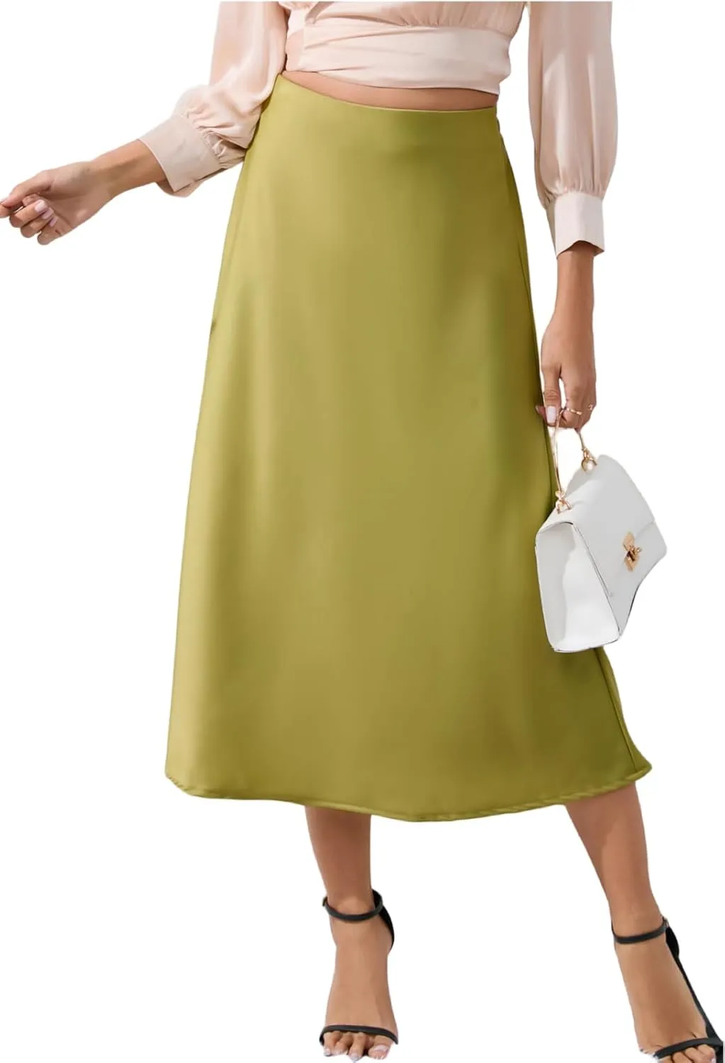 Womens Maxi Midi Satin Skirt for Women Wedding Guest Dresses Winter Party Silk Elegant High Waisted Long Skirts 2025